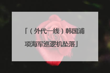 （外代一线）韩国浦项海军巡逻机坠落