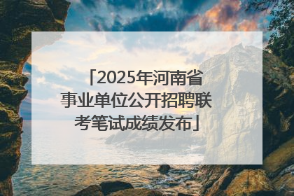2025年河南省事业单位公开招聘联考笔试成绩发布