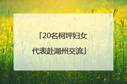 20名柯坪妇女代表赴湖州交流