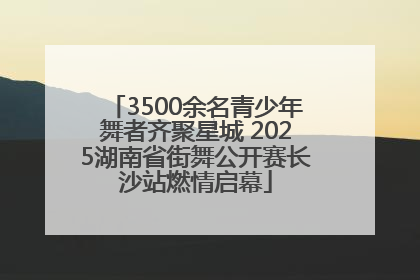 3500余名青少年舞者齐聚星城 2025湖南省街舞公开赛长沙站燃情启幕