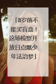 8岁前不能买盲盒！这场检察开放日点燃少年法治梦