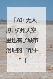 AI+无人机 杭州天空里也有了城市治理的“帮手”